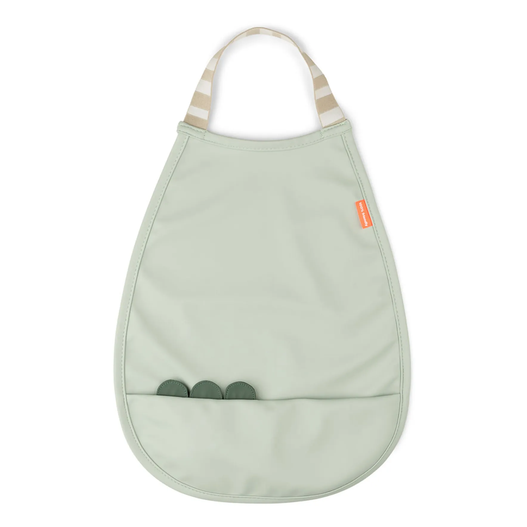 Done By Deer Green Croco Elastic Bib