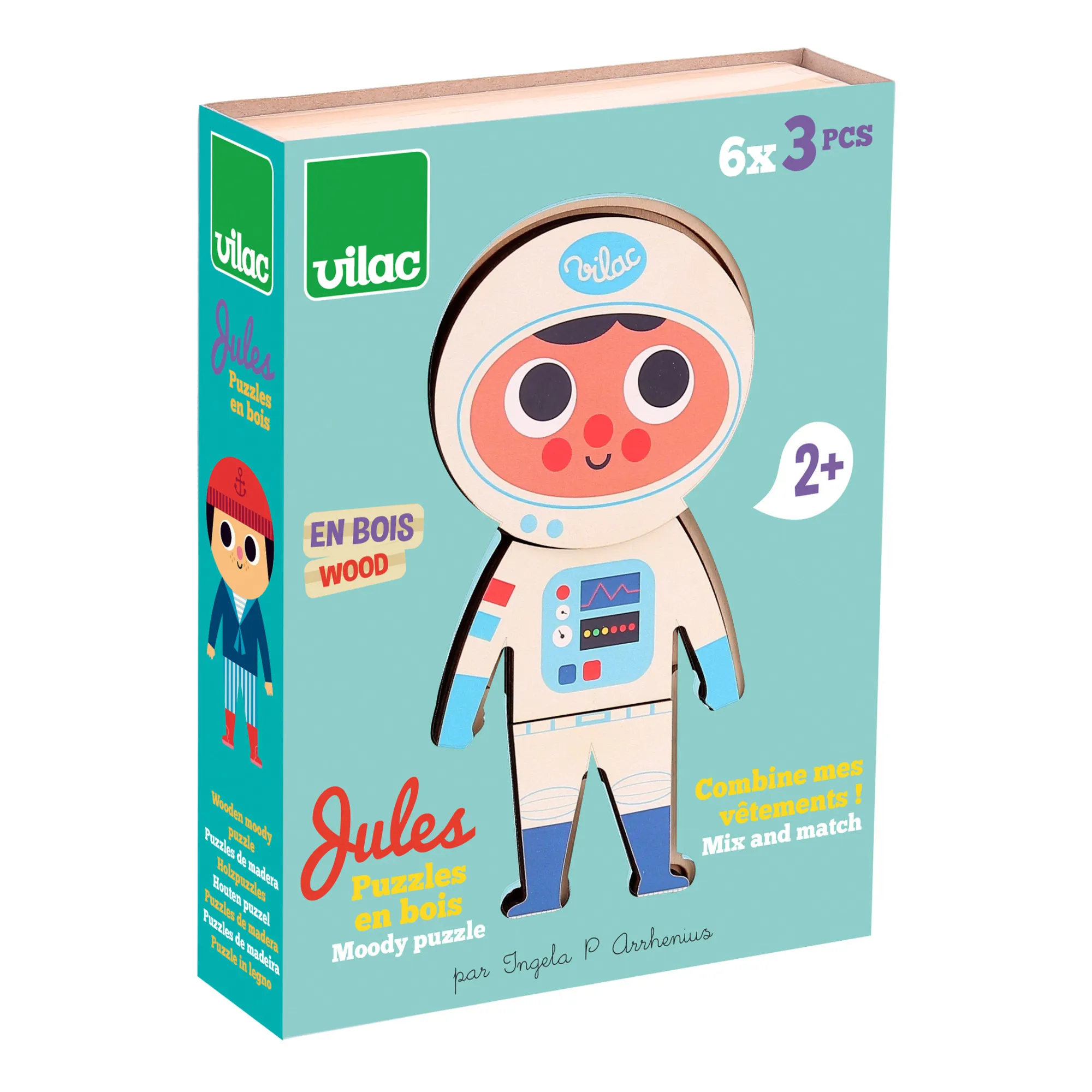 Vilac Multicoloured Jules Dress-Up Puzzle - Ingela P.arrhenius