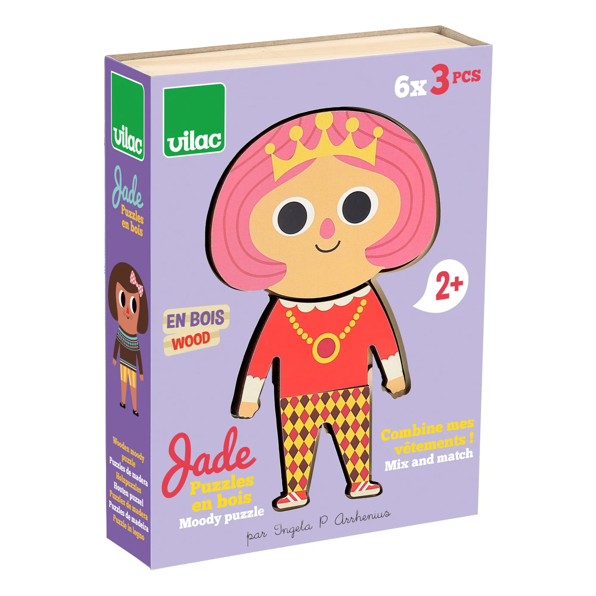 Vilac Multicoloured Jade Dress-Up Puzzle - Ingela P.arrhenius