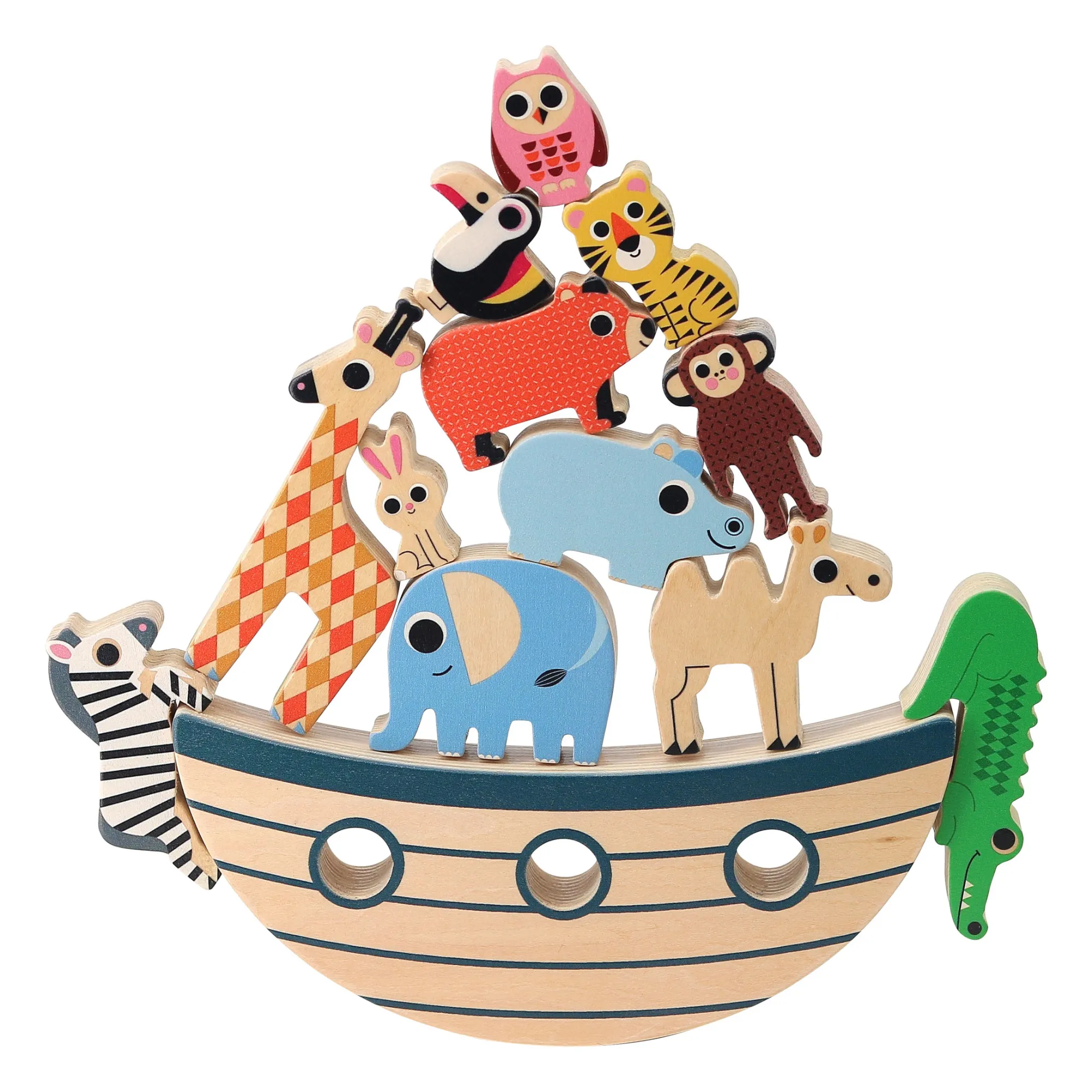 Vilac Multicoloured Noah's Ark Balancing Game - Ingela P.arrhenius
