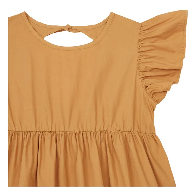 Vestido de volantes | Ocre
