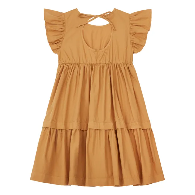 Vestido de volantes | Ocre