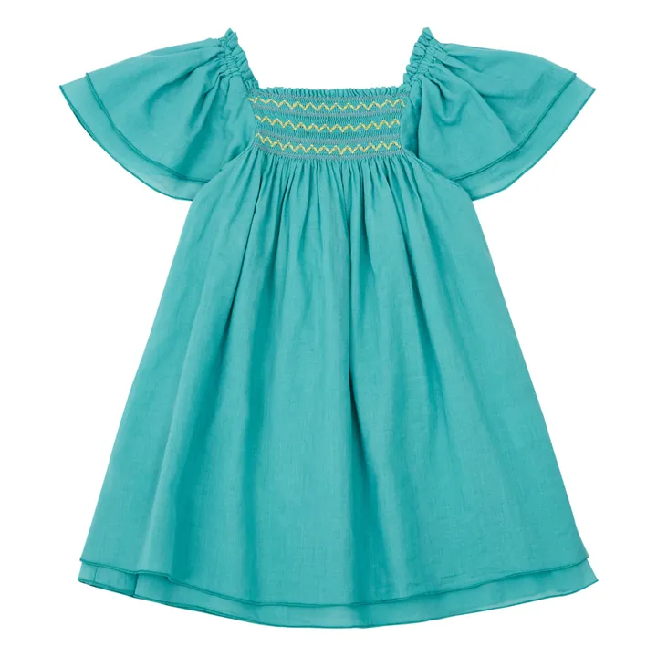 Smock Dress | Turquoise- Product image n°0