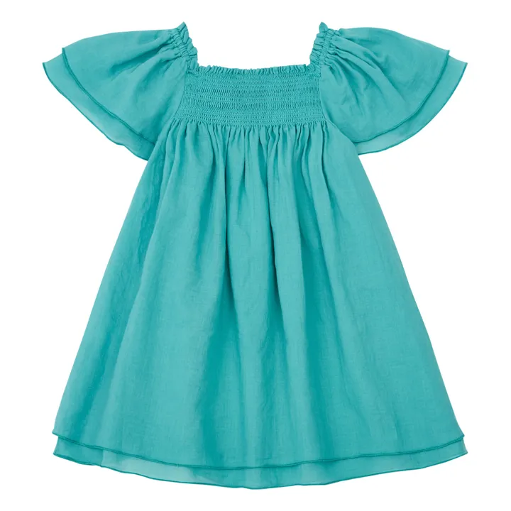 Smock Dress | Turquoise- Product image n°2