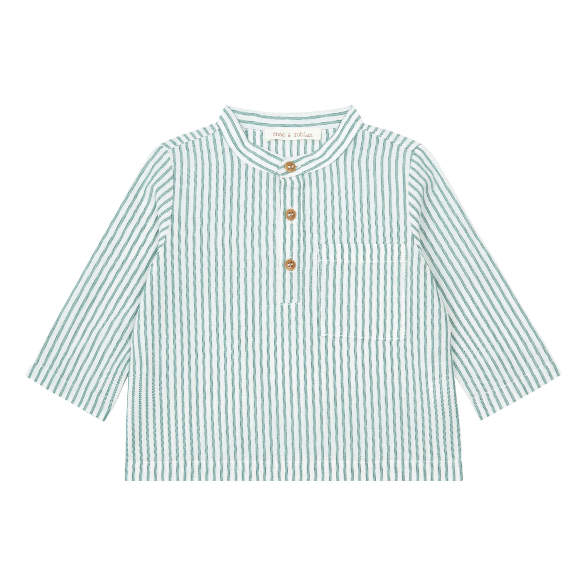 Zhoe & Tobiah Green Striped Kurta