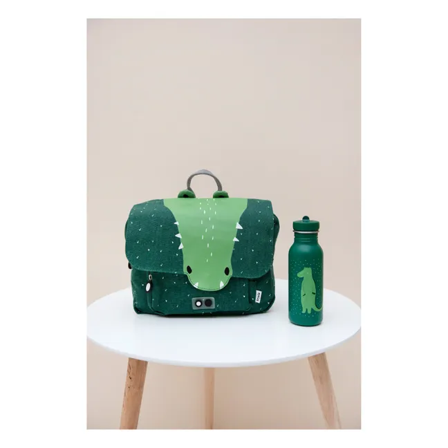 Mr. Crocodile Schoolbag | Chrome green