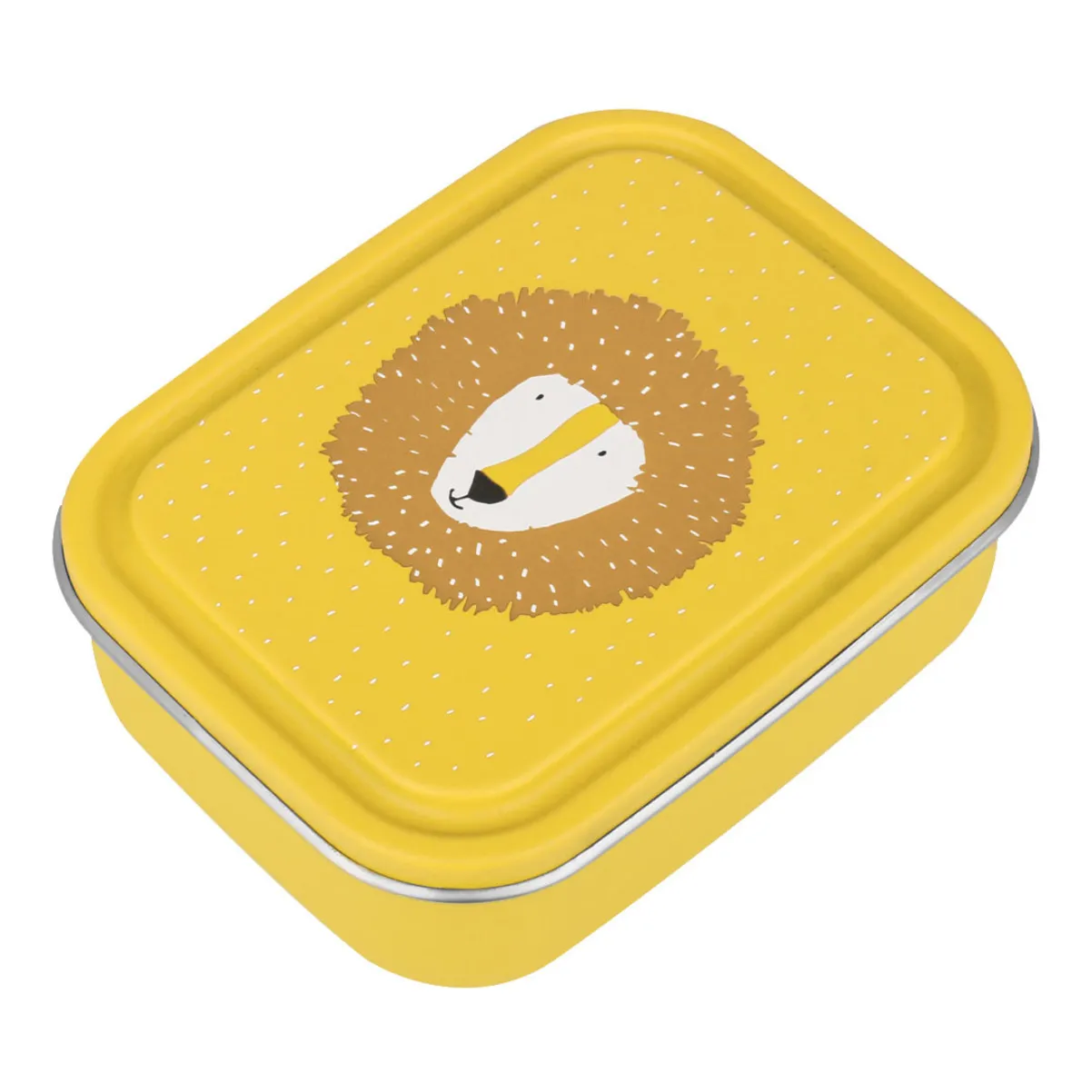 Petite Lunch Box Mr Lion | Jaune- Image produit n°0