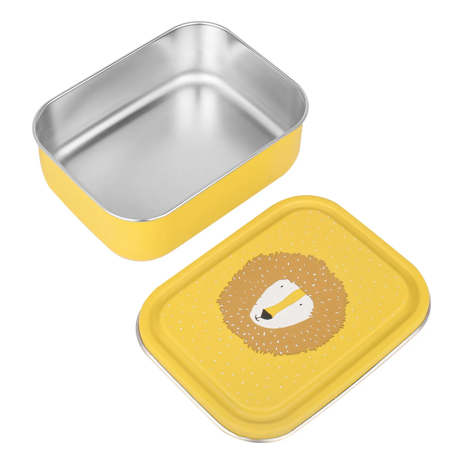 Petite Lunch Box Mr Lion | Jaune- Image produit n°1