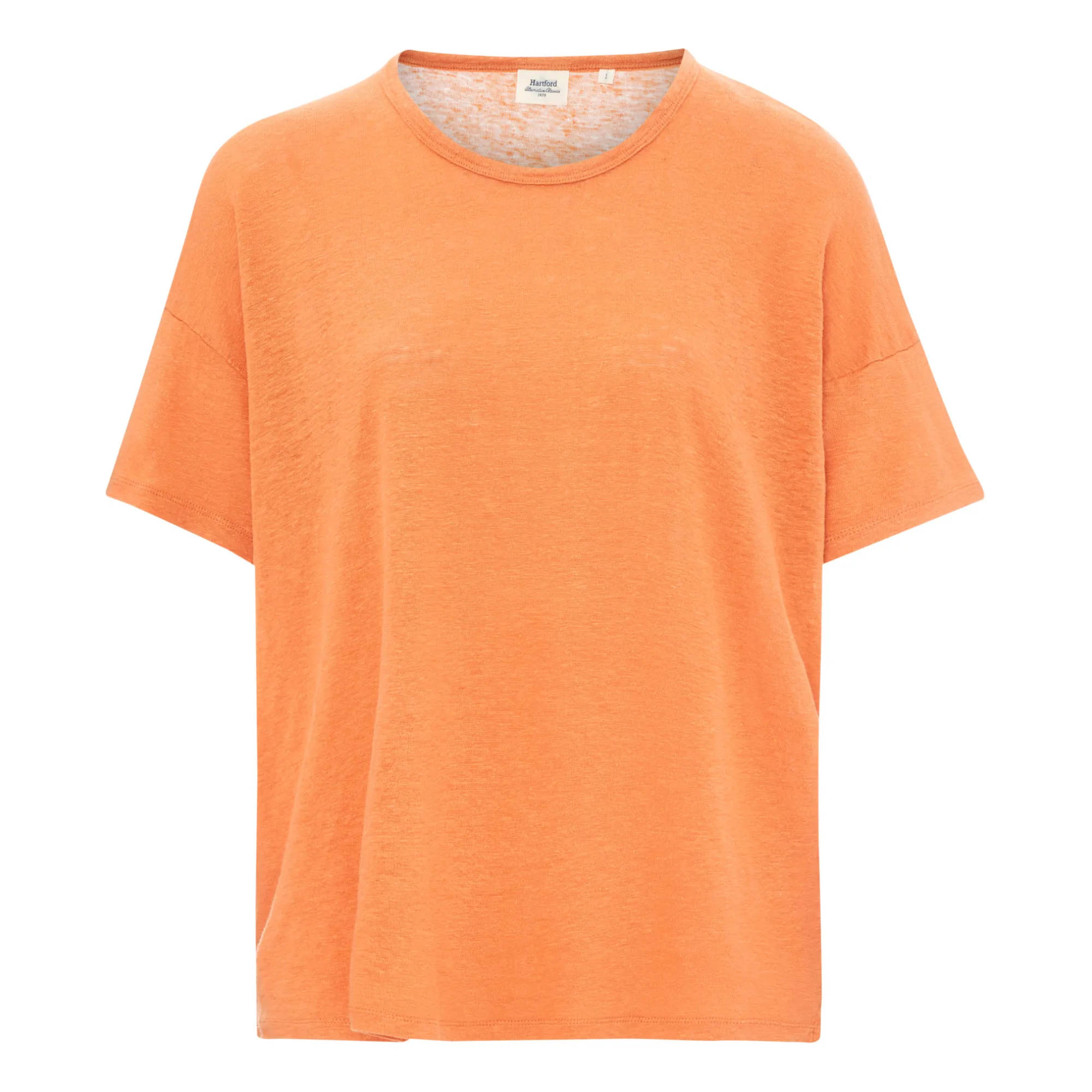 Hartford Orange Tellane Linen T-Shirt