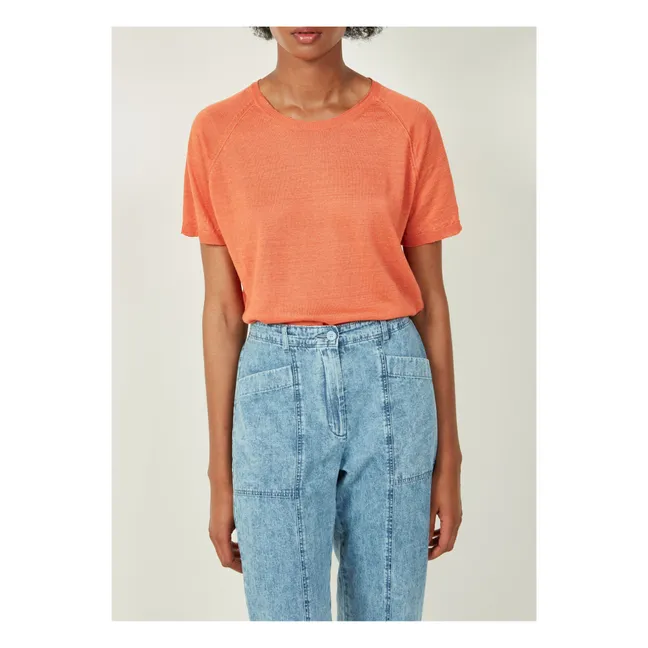 Maglietta in lino Mamou | Arancione