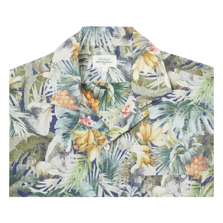 Camisa de manga corta Palm | Azul Marino- Imagen del producto n°2