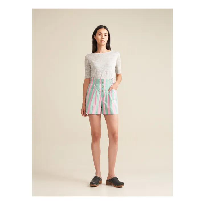 Shorts Lila a righe - Collezione Donna | Rosa- Immagine del prodotto n°1