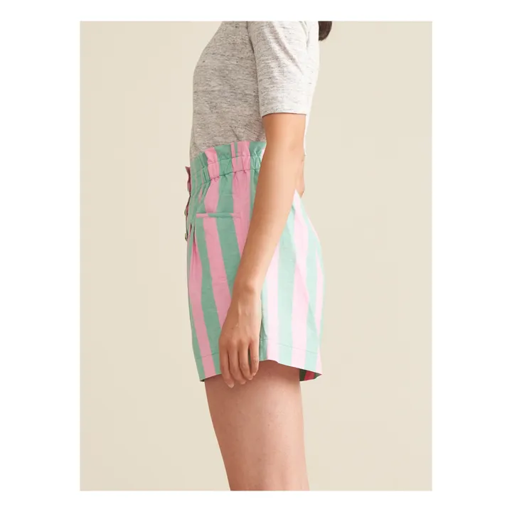 Shorts Lila a righe - Collezione Donna | Rosa- Immagine del prodotto n°3