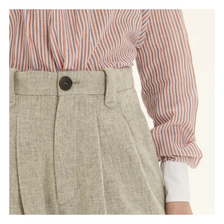 Pantalones de lana Lucien | Gris- Imagen del producto n°7