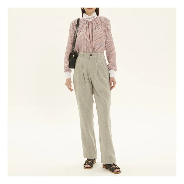 Pantalones de lana Lucien | Gris- Imagen del producto n°2