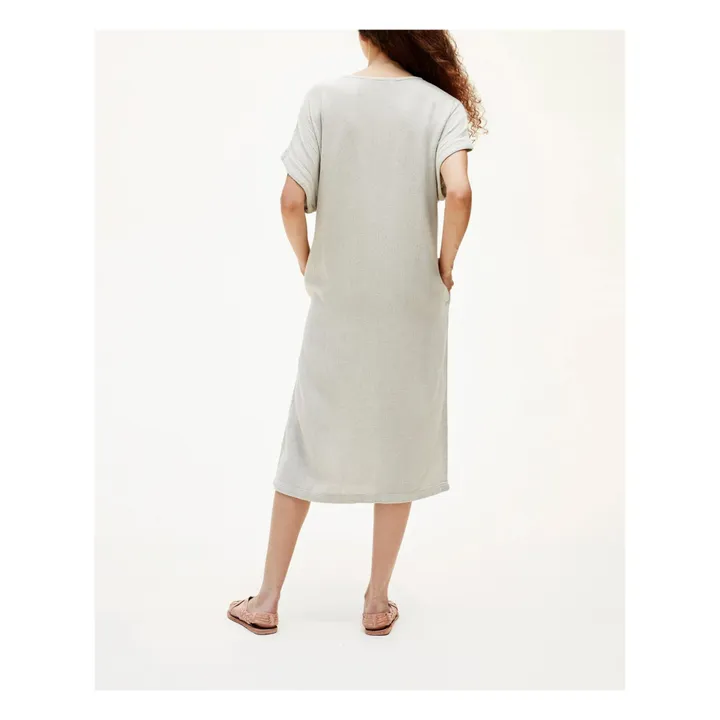 Vestido de algodón y lino Straight | Natural- Imagen del producto n°3