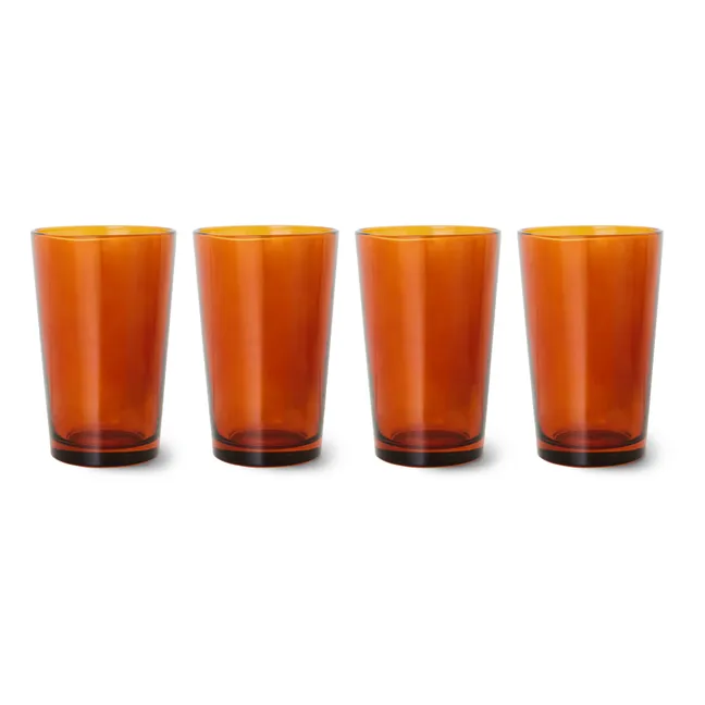 70s Cups - Set of 4 | Amber