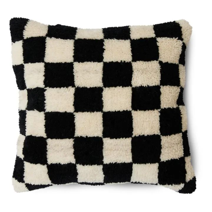Coussin damier | Noir/Blanc- Image produit n°0