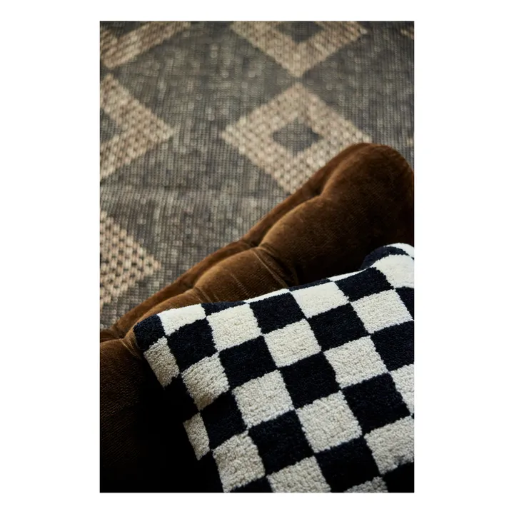 Coussin damier | Noir/Blanc- Image produit n°1
