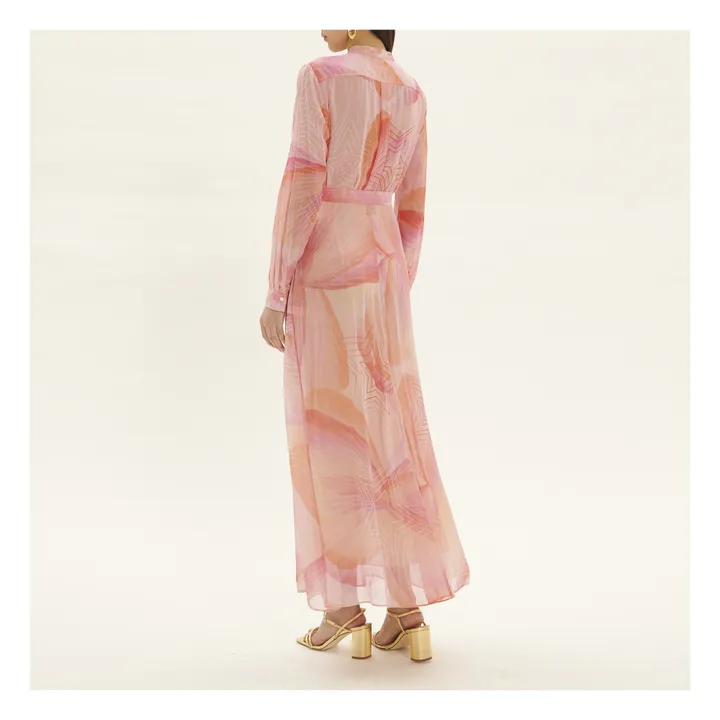 Silk Chiffon Printed  Skirt "Dream" | Pink- Product image n°5