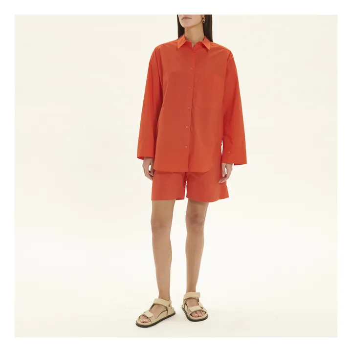 Camicia Derris in cotone organico | Corail Orange- Immagine del prodotto n°2
