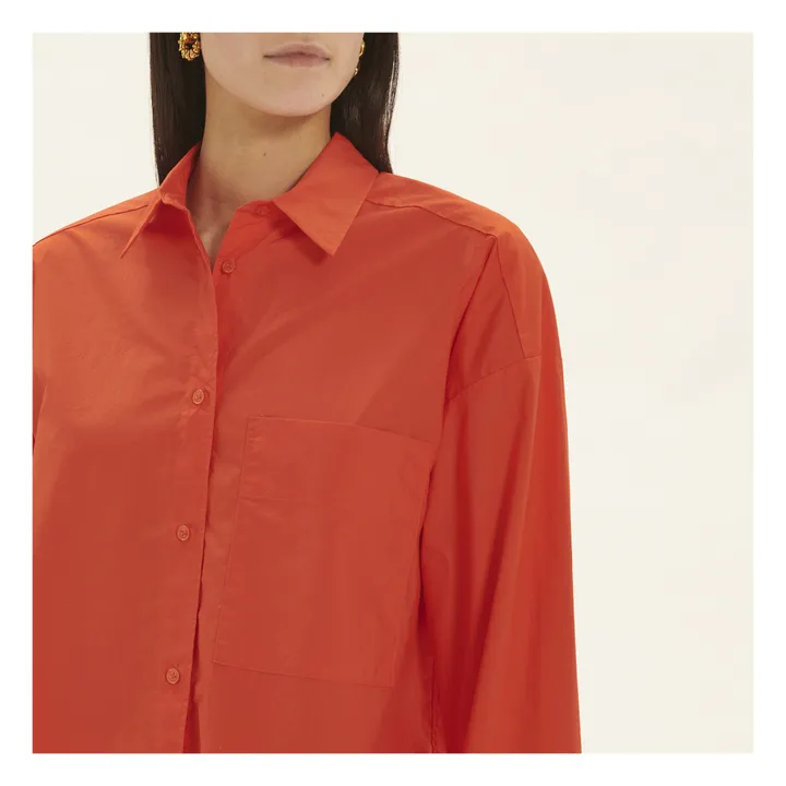 Camicia Derris in cotone organico | Corail Orange- Immagine del prodotto n°6