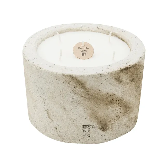 Down to earth Scented Candle M | Blanc/Écru