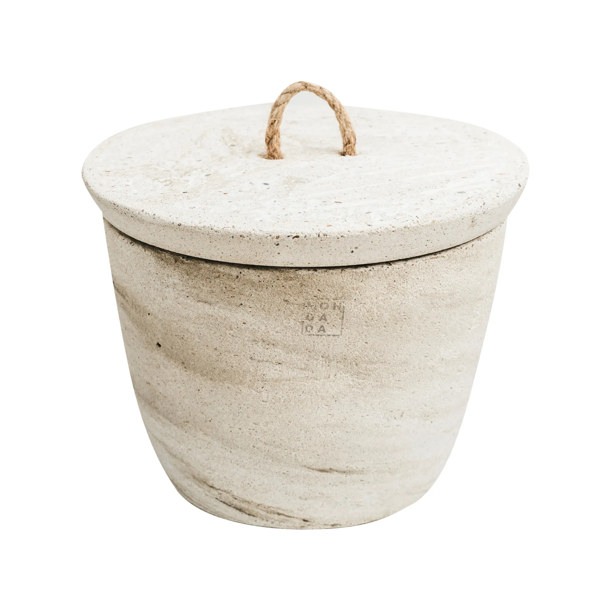 Mon Dada Blanc/Écru Outdoor Candle With Neutral Scent Lid