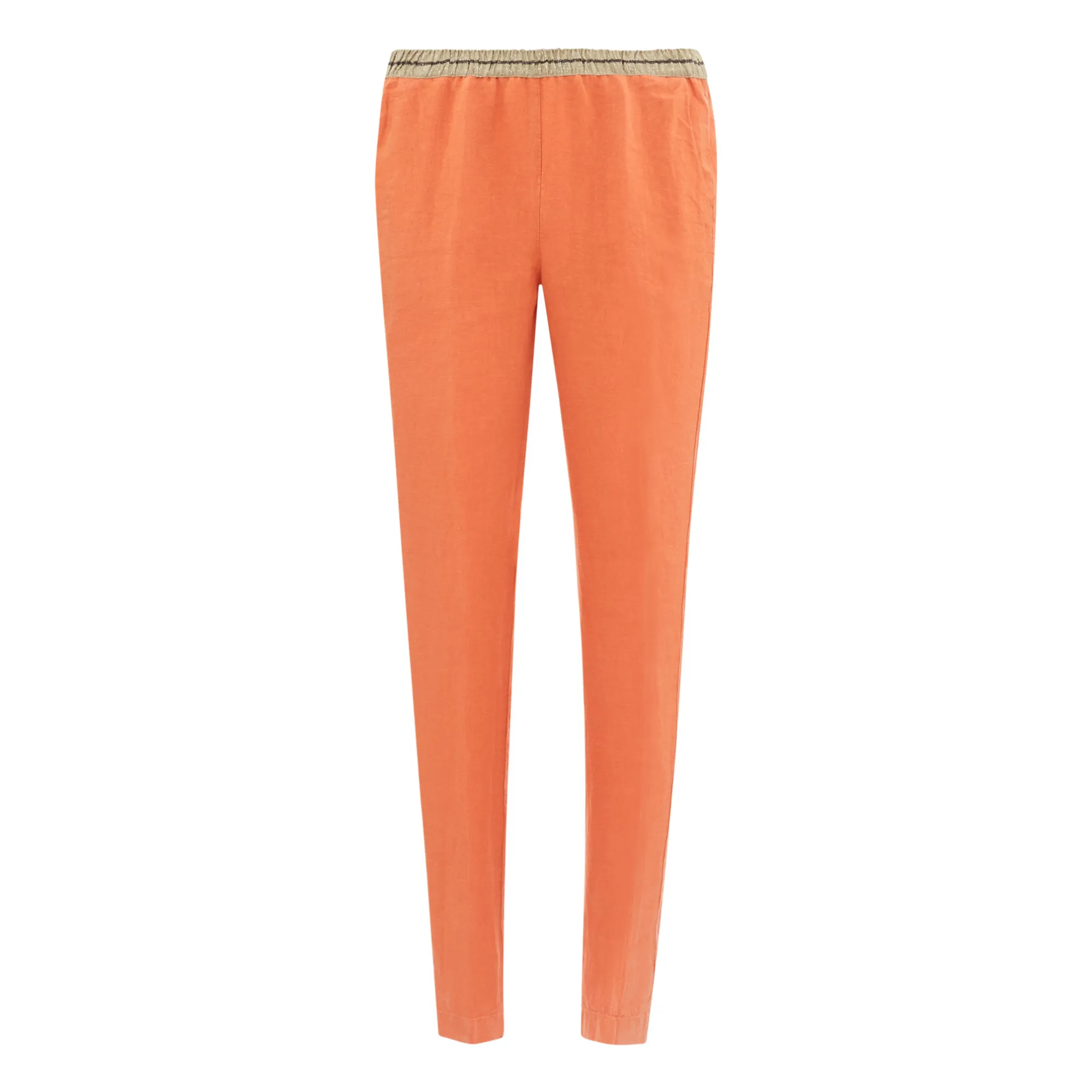 Hartford Orange Pirouette Linen Pants