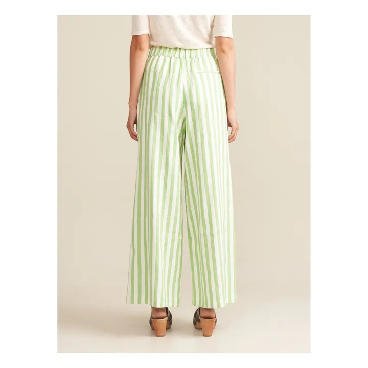Pantalon De Baseball Vintage Russell Athletic – Jeunesse Taille L – Vert Kelly à Rayures