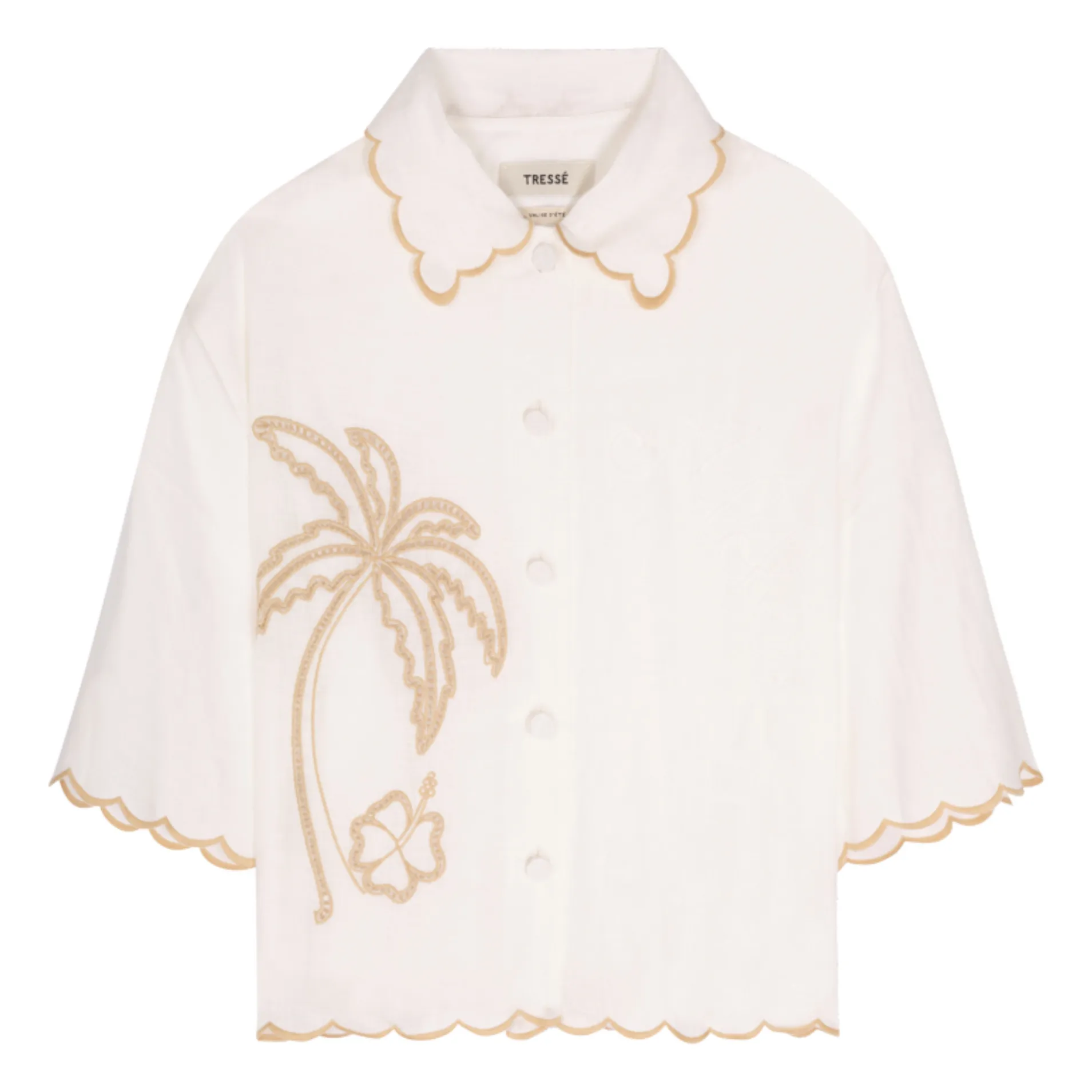 Tressé White Camila Linen Shirt
