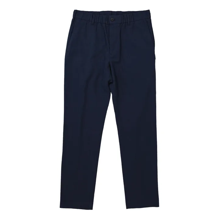Theodor 1040 Organic Cotton Pants | Navy blue- Product image n°0