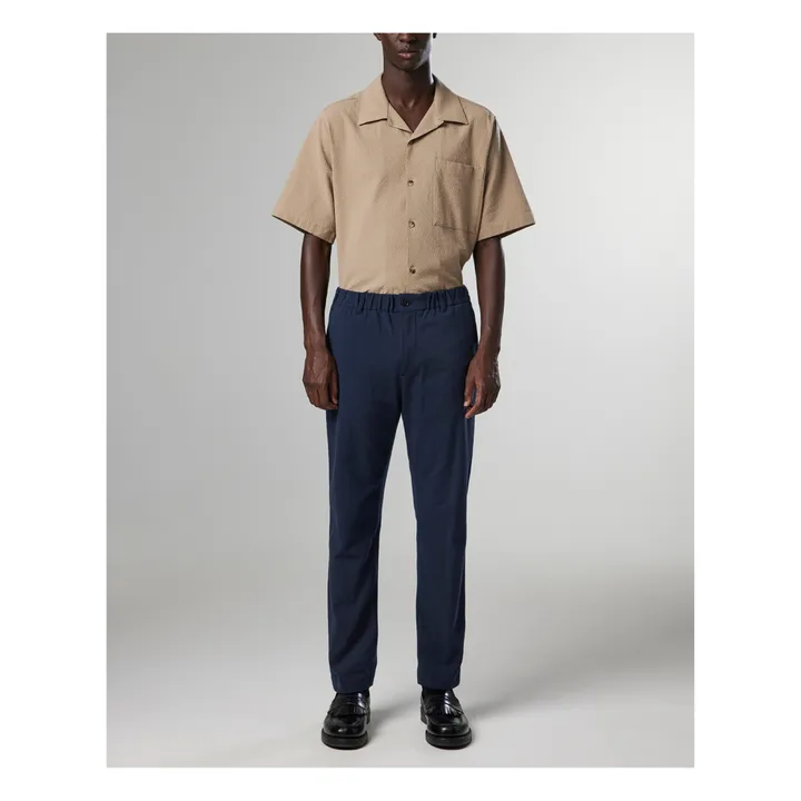 Pantalones de algodón ecológico Theodor 1040 | Azul Marino- Imagen del producto n°1