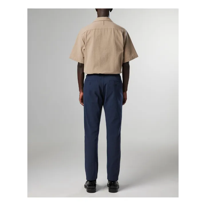 Pantalones de algodón ecológico Theodor 1040 | Azul Marino- Imagen del producto n°4