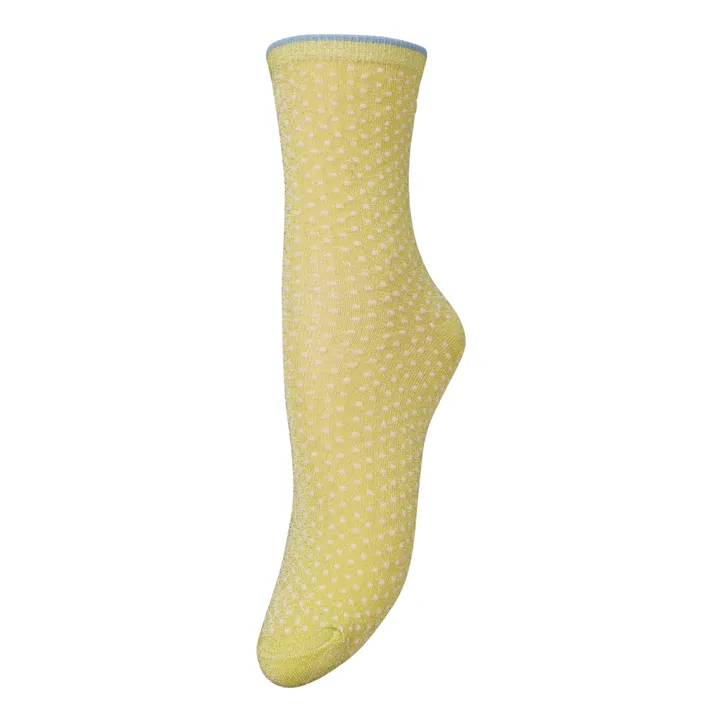 Dina Small Dot Socks | Yellow- Product image n°0