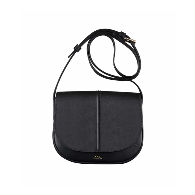 Betty Embossed Leather Bag | Black