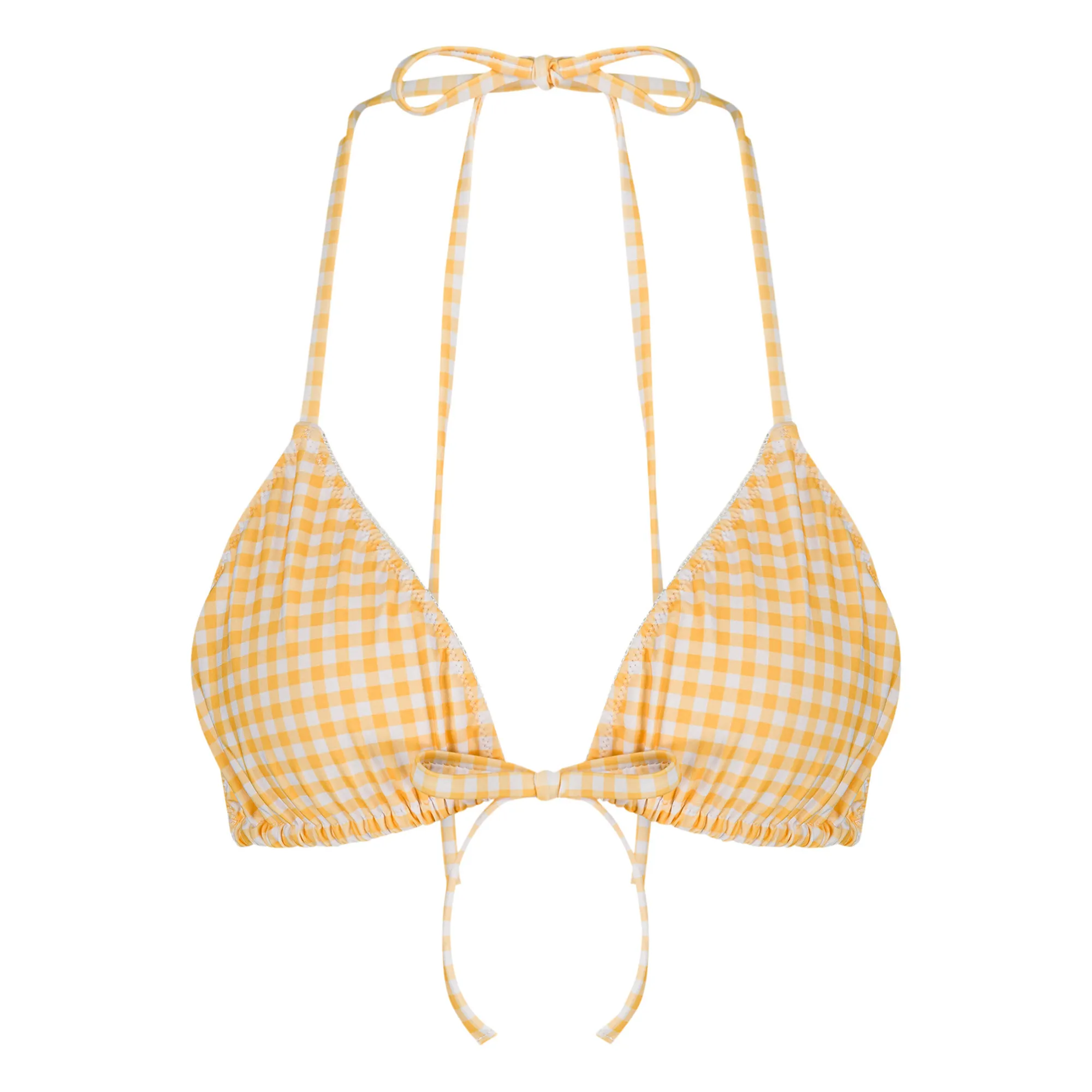 Nénés Yellow Nyala Vichy Bikini Top