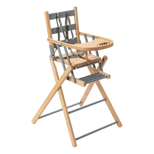 Trona extra plegable Sarah | Azul Gris