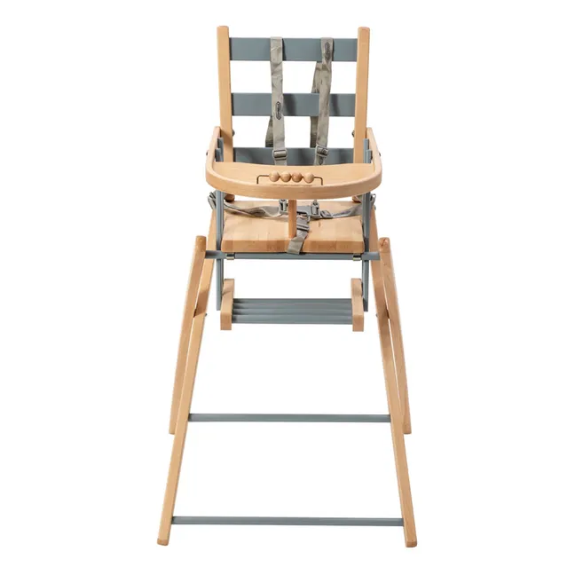 Sarah extra-folding high chair | Grey blue