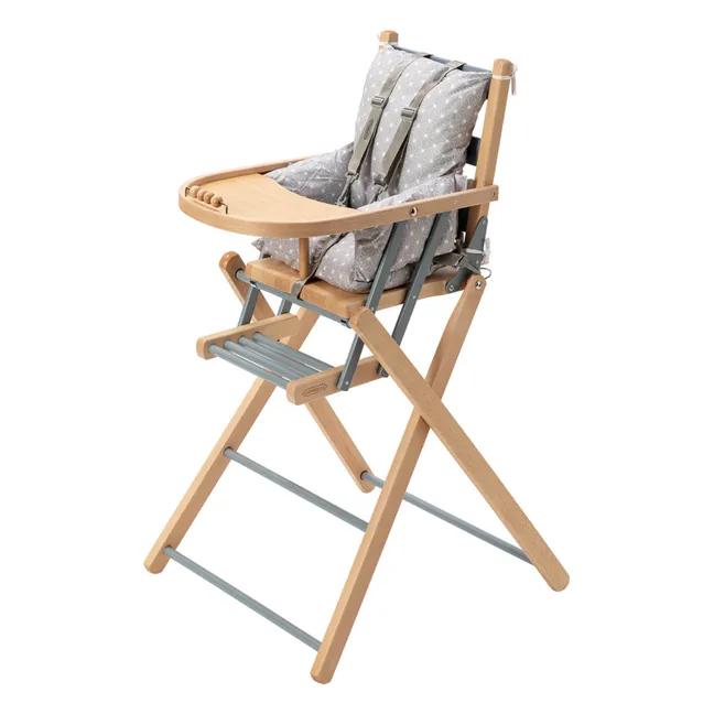 Chaise haute extra-pliante Sarah | Bleu gris