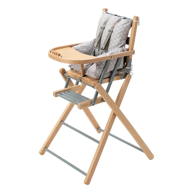 Trona extra plegable Sarah | Azul Gris