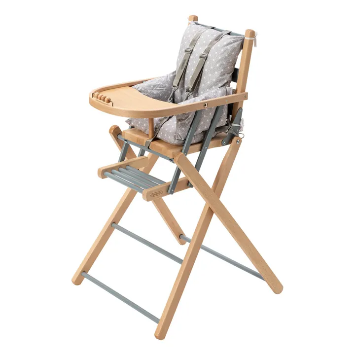 Chaise haute extra-pliante Sarah | Bleu gris- Image produit n°4