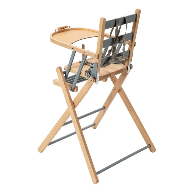 Chaise haute extra-pliante Sarah | Bleu gris