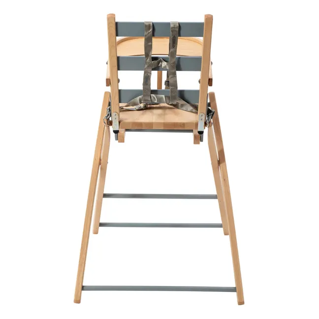 Chaise haute extra-pliante Sarah | Bleu gris