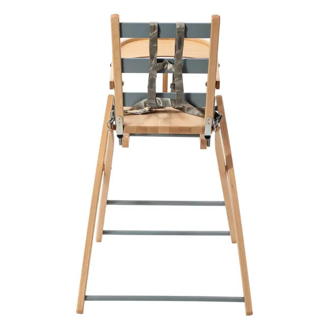 Sarah extra-folding high chair | Grey blue