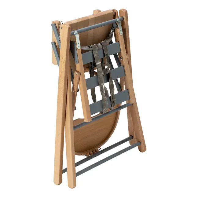 Trona extra plegable Sarah | Azul Gris