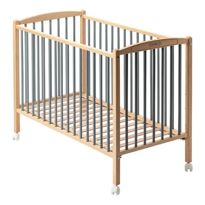 Lit bébé Arthur 60x120 cm | Bleu gris- Image produit n°1