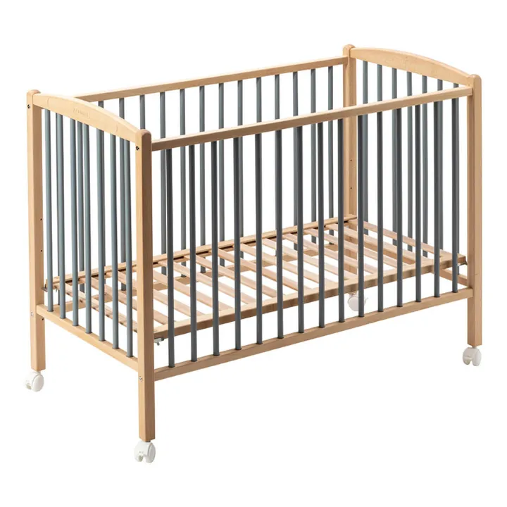 Lit bébé Arthur 60x120 cm | Bleu gris- Image produit n°2
