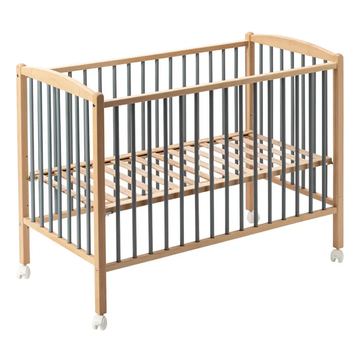 Lit bébé Arthur 60x120 cm | Bleu gris- Image produit n°3