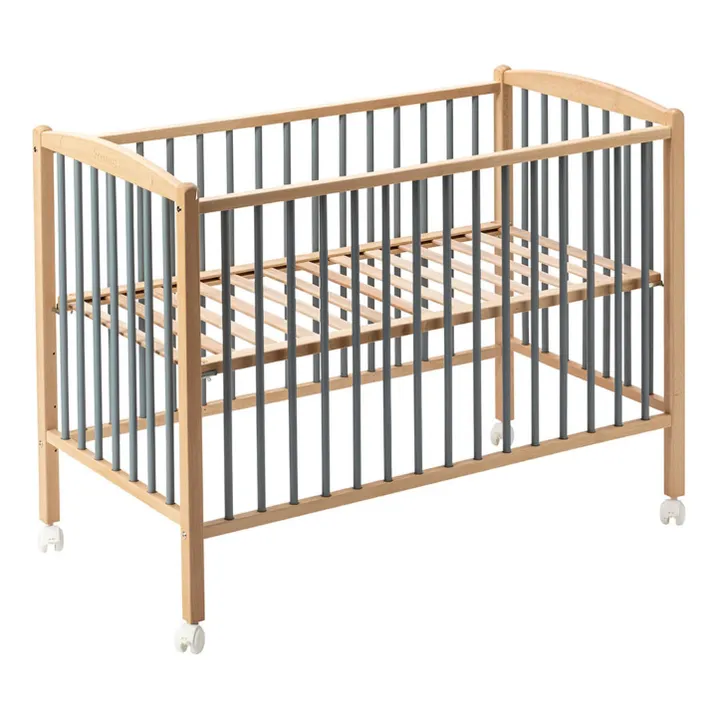 Lit bébé Arthur 60x120 cm | Bleu gris- Image produit n°4